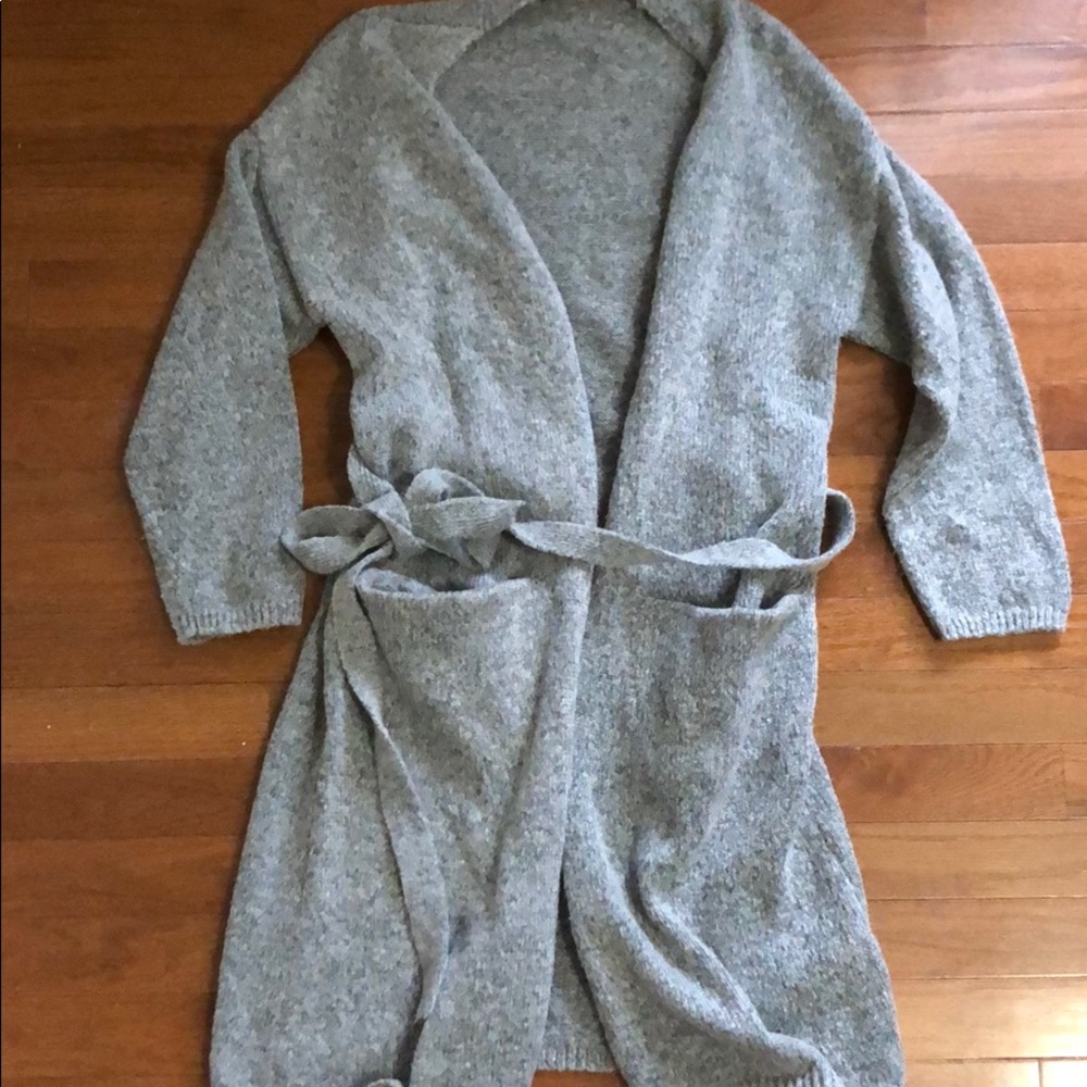 Long grey cardigan